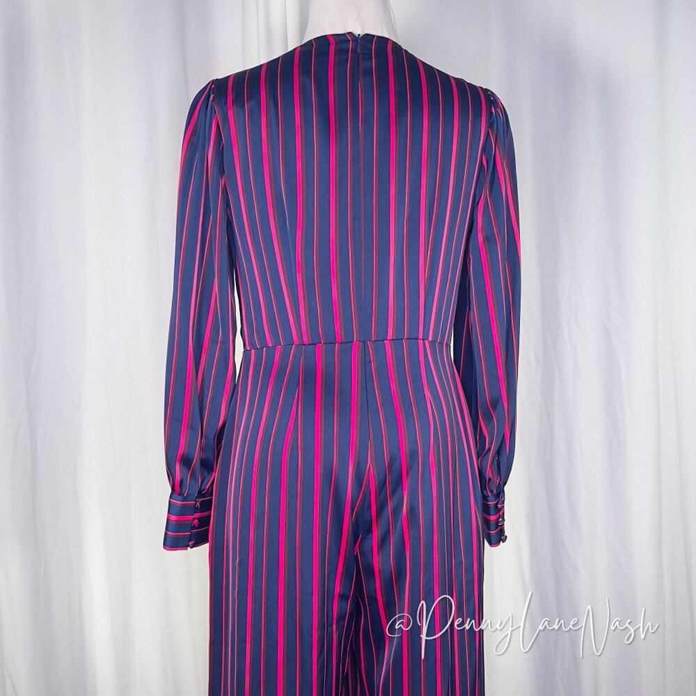 Maggy London Kim Striped Wrap Jumpsuit - Picture 9 of 14
